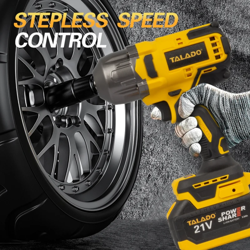 TALADO Aku Udarni Odvijač 21V 800Nm – Brushless Motor + 2 Baterije