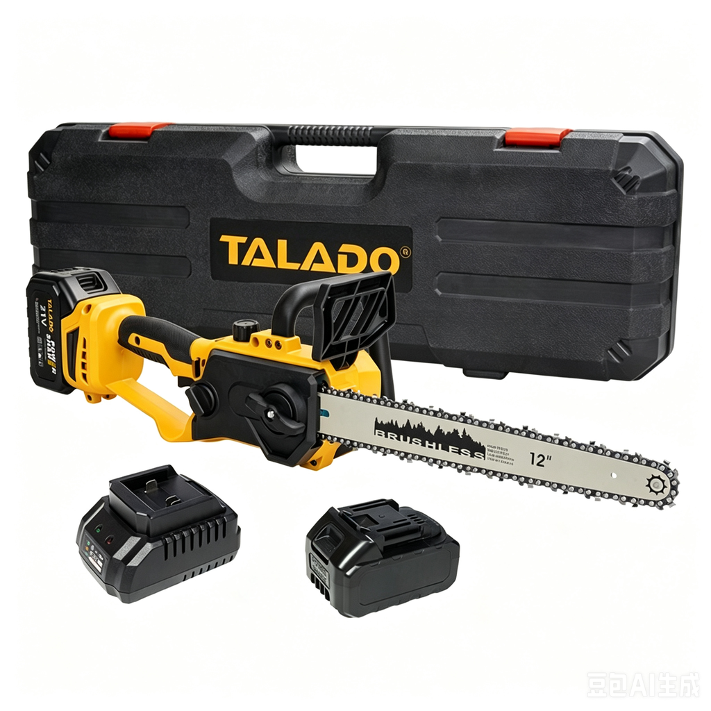 Akumulatorska Motorna Testera 12" – 21V Brushless | 500W motor, 2x 2.6Ah baterija