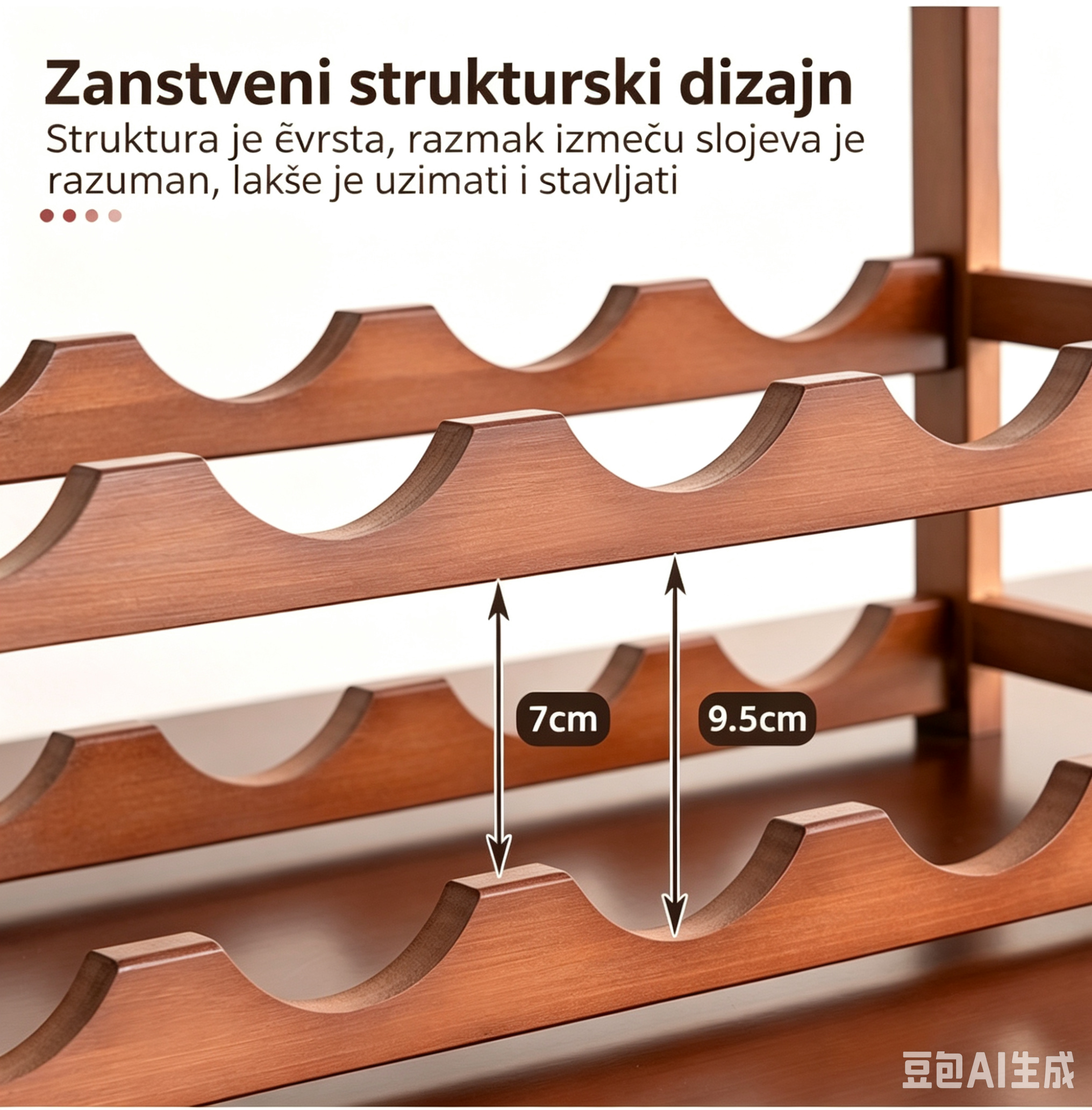 🍷Elegantna bambusova polica za vino i čaše – savršen spoj stila i funkcionalnosti!🍷