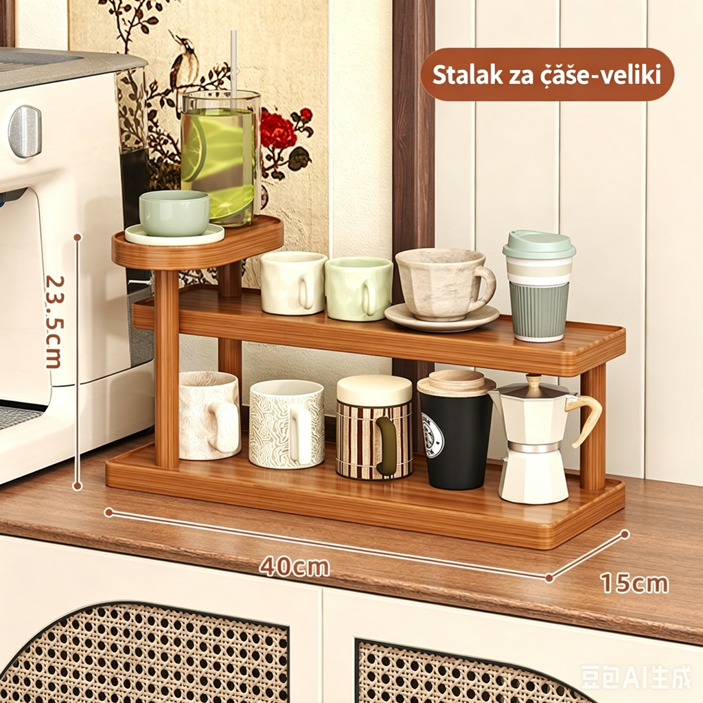 Moderna polica za šolje i začine – Organizujte svoj kutak za kafu! ☕