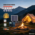 Solarni sistem sa akomulatorom + 4 sijalice + USB + BT Radio
