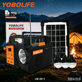 Solarni sistem sa zvučnikom i 3 LED lampe | PowerBank 6000mAh