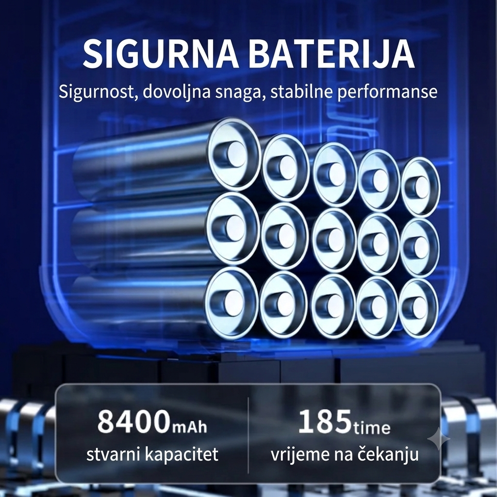 4u1 Prenosivi Starter i Kompresor za Automobil – 8000mAh Power Bank, Kompresor, Startni Kabel, Svjetiljka