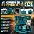 Dvoklipni 12V Auto Kompresor sa Kutijom i Priborom