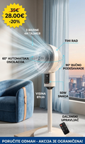 Ventilator za Cirkulaciju Vazduha – Podni i Stolni, 50W, Tihi Rad