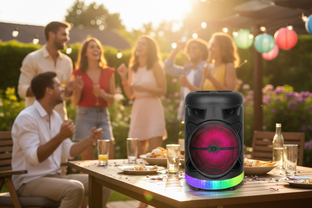 Bluetooth zvučnik 6.5" OK-616 – RGB LED, TWS, 20W, FM radio