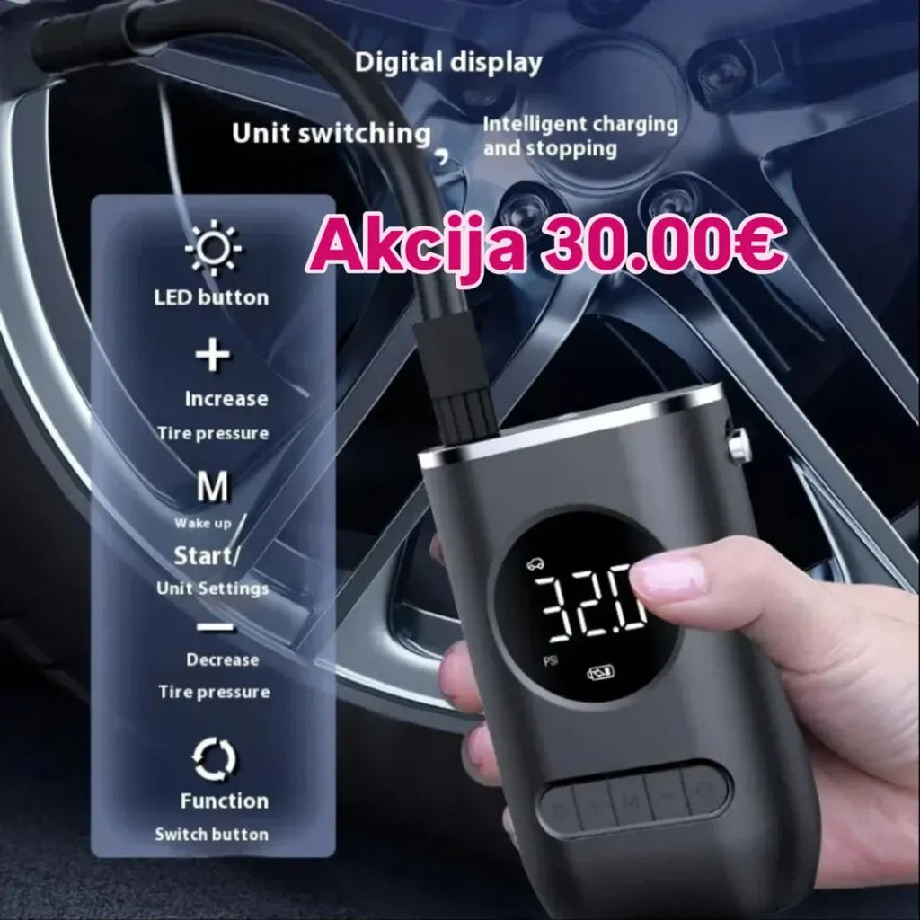 Pumpa Mi Prenosivi Kompresor - Digitalni Auto Kompresor 150 PSI