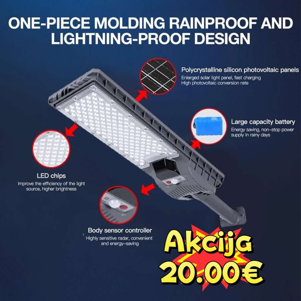 Visokokvalitetna solarna ulična svjetiljka od 600 W
