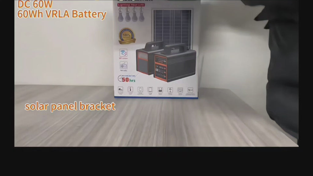 Solarni sistem sa akomulatorom + 4 sijalice + USB + BT Radio