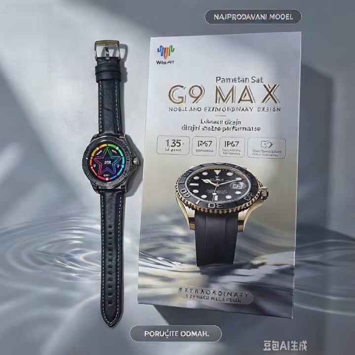 G9 Max 1.35 inch Pametni Sat – Novi Model sa Bluetooth Pozivima i Praćenjem Zdravlja (3 Boje)