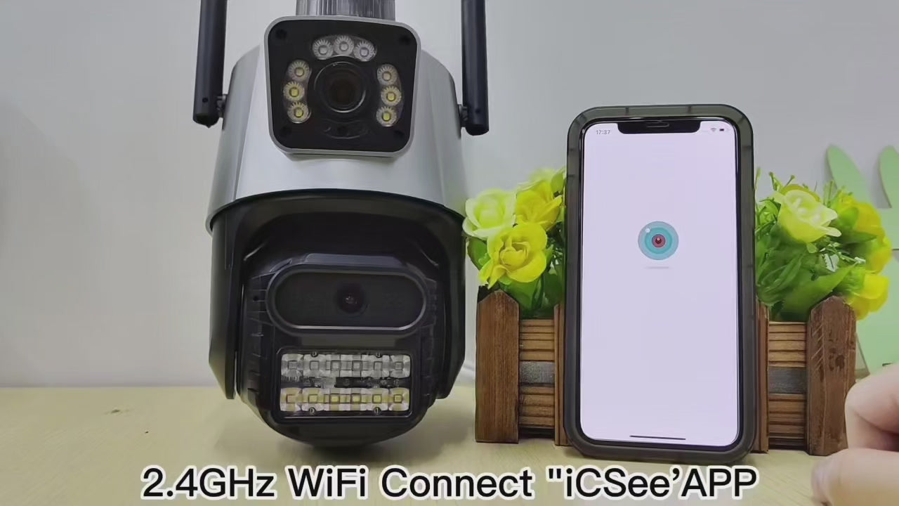 Wi-Fi Sigurnosna Kamera sa Dvostrukim Objektivom - PTZ 3MP + 3MP